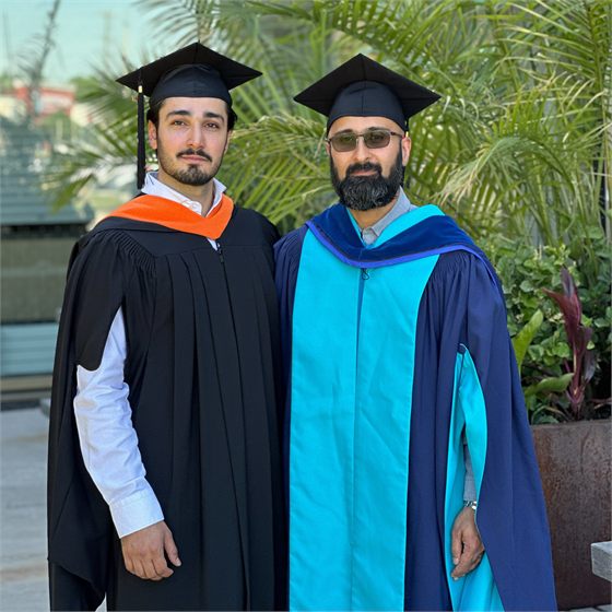 MRL members in convocation gowns at the FEAS convocation